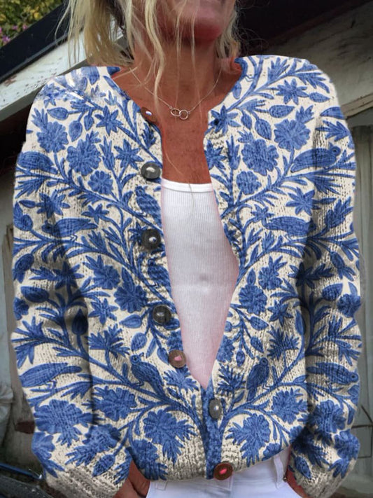 Cassidy | Zeitloser Cardigan mit floralem Design