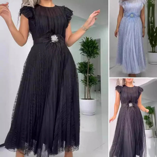 Sukienka | Elegantes Chiffon-Kleid mit tailliertem Schnitt